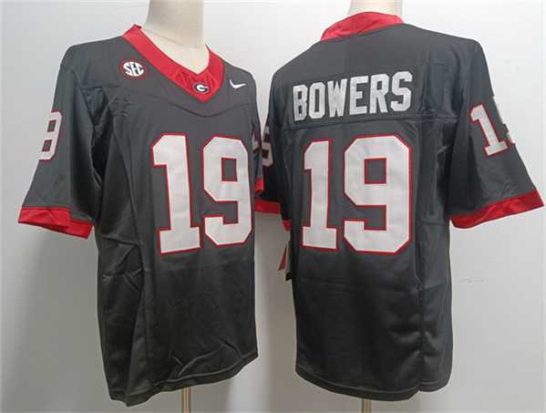 Mens Georgia Bulldogs #19 Brock Bowers Black Stitched Jersey->georgia bulldogs->NCAA Jersey